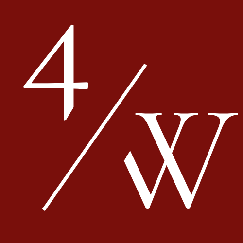 Logo 4West weiß auf rot