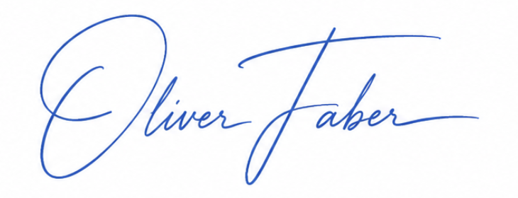 Unterschrift Oliver Faber