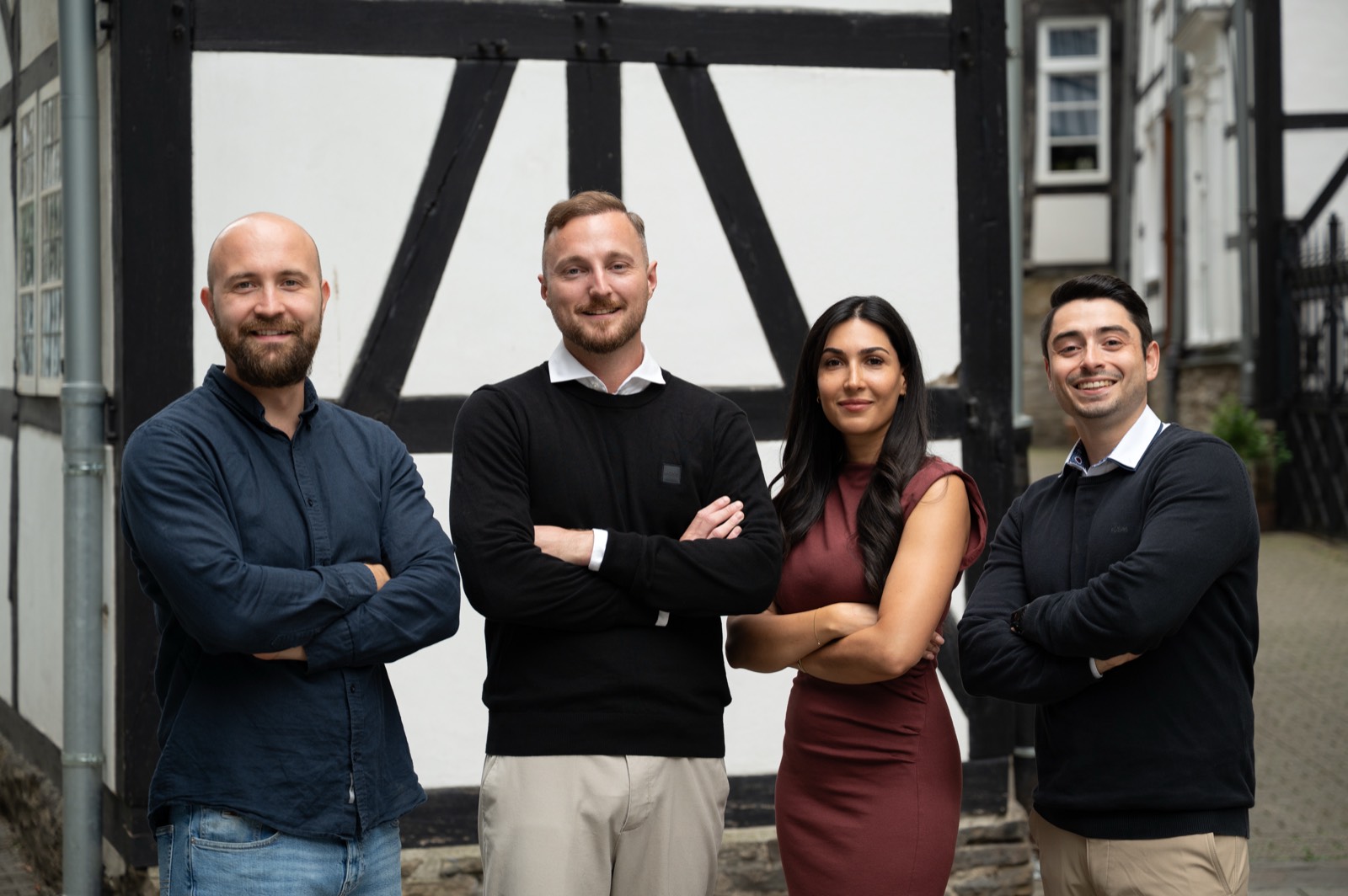 Das vierköpfige Team von 4West Immobilienpartner in der Hattinger Altstadt